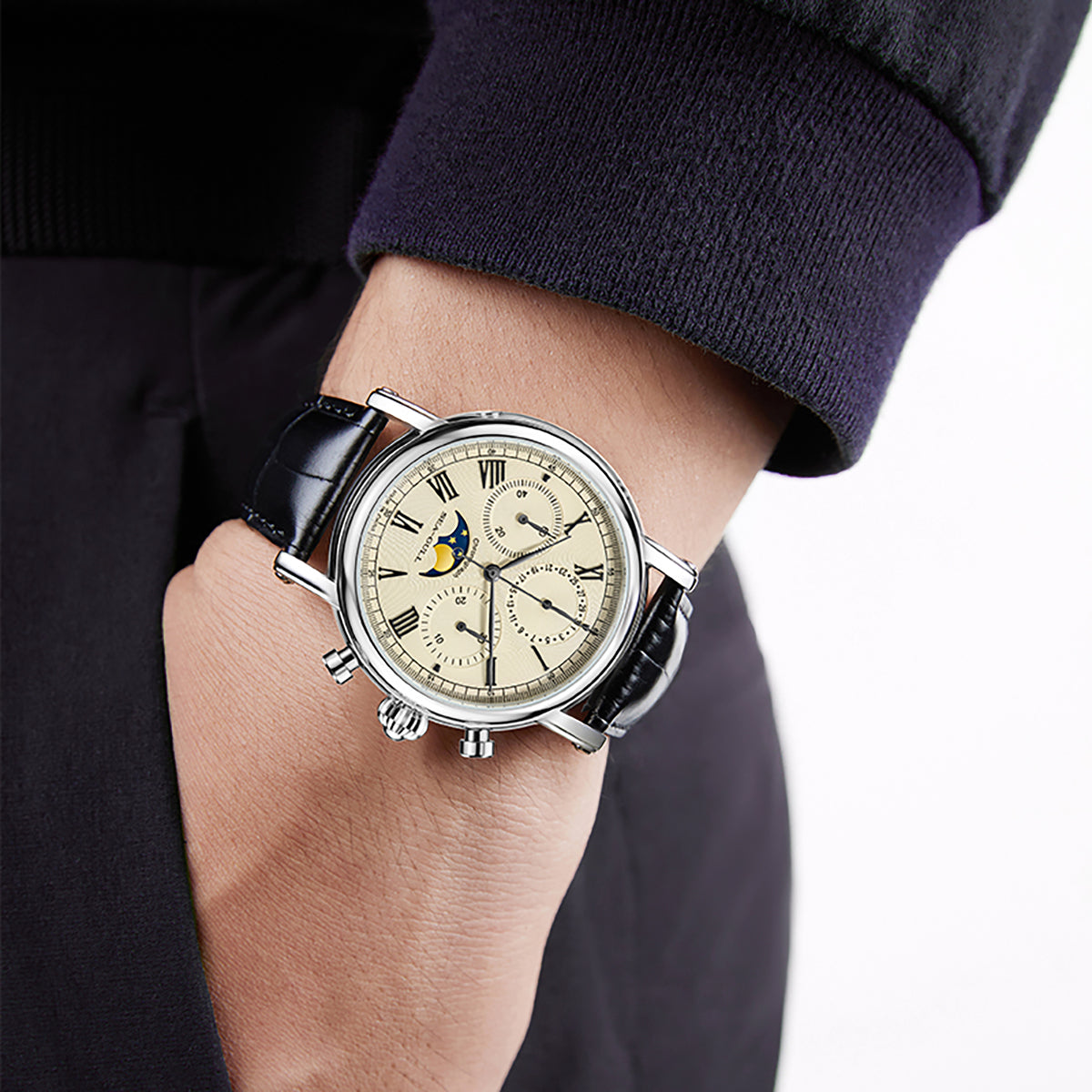 Moon Phase | Complete Calendar Chronograph | 41mm