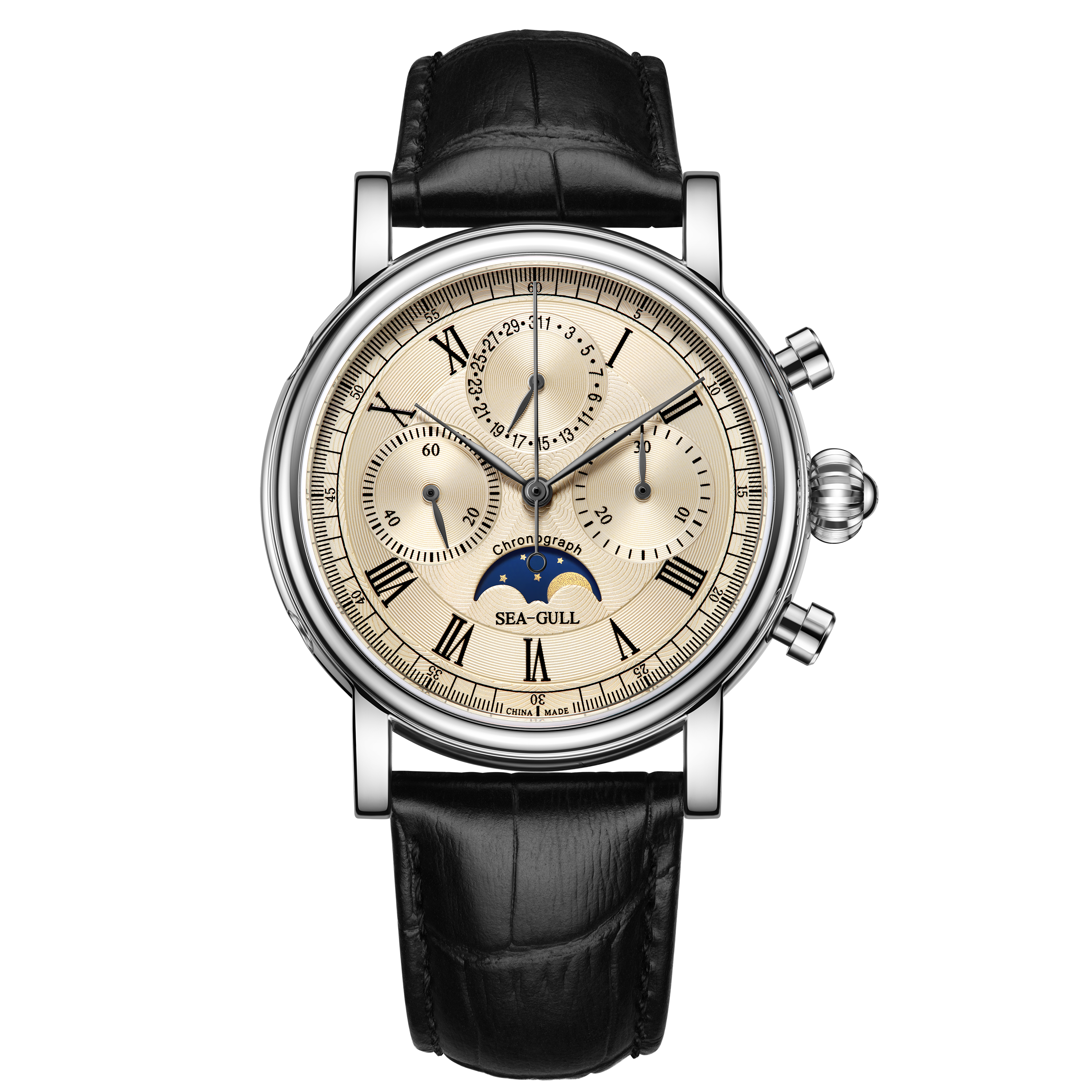 Master Series | Elegant Moon Phase Calendar Chronograph