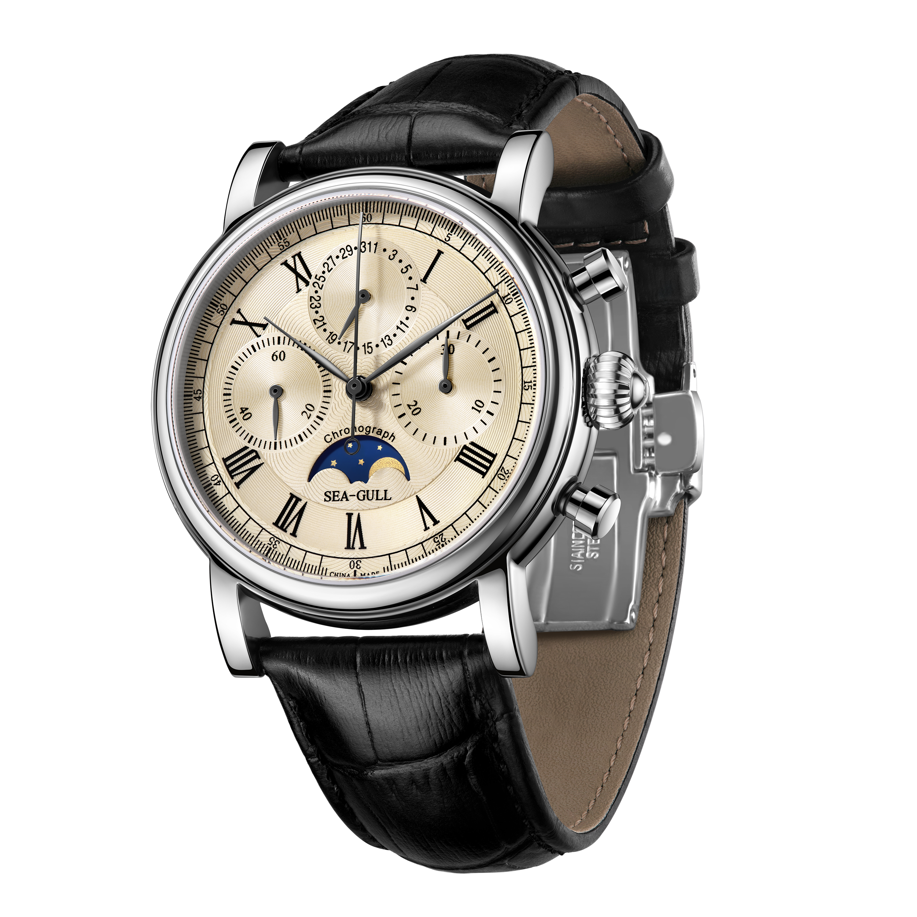 Master Series | Elegant Moon Phase Calendar Chronograph
