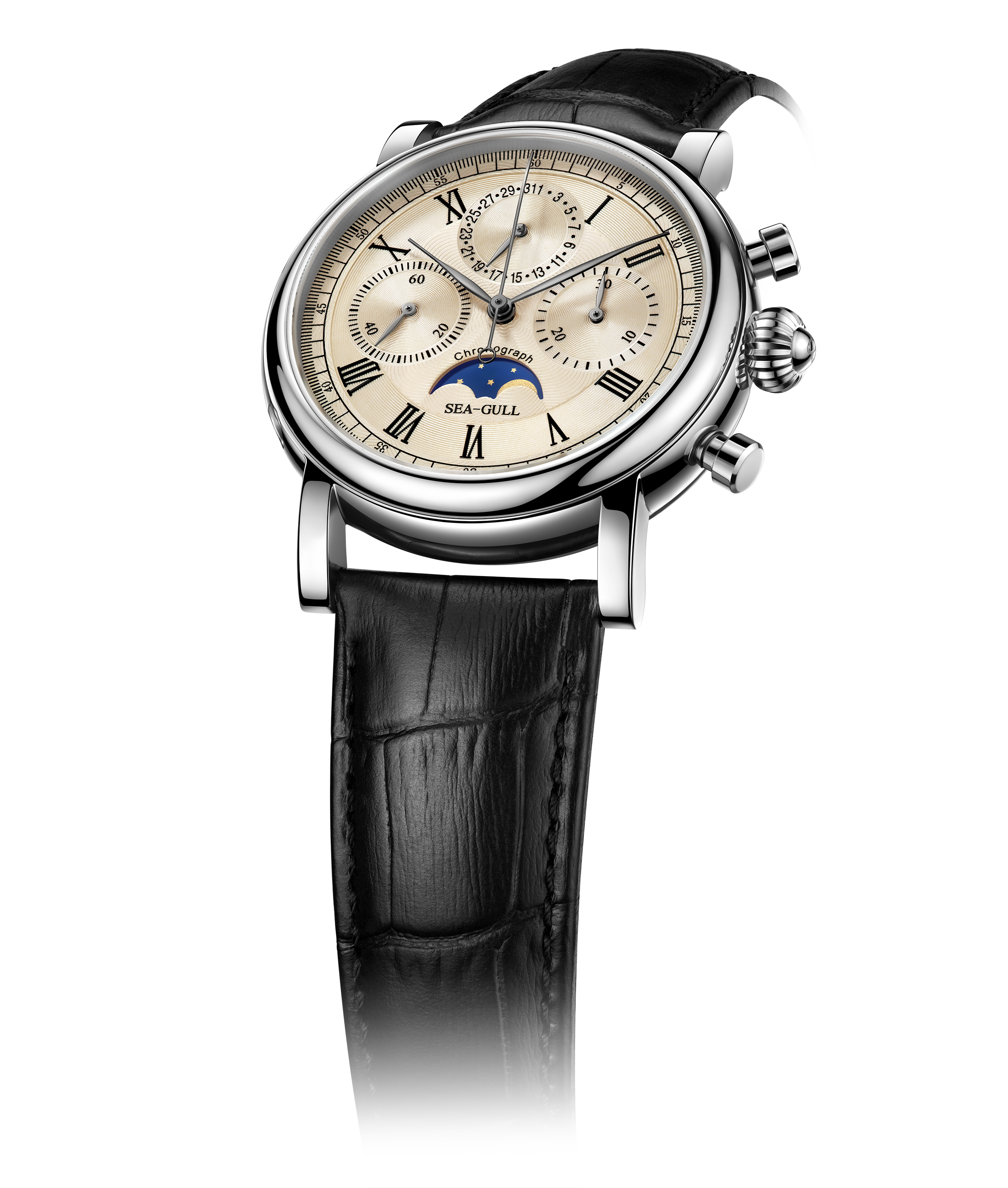 Master Series | Elegant Moon Phase Calendar Chronograph