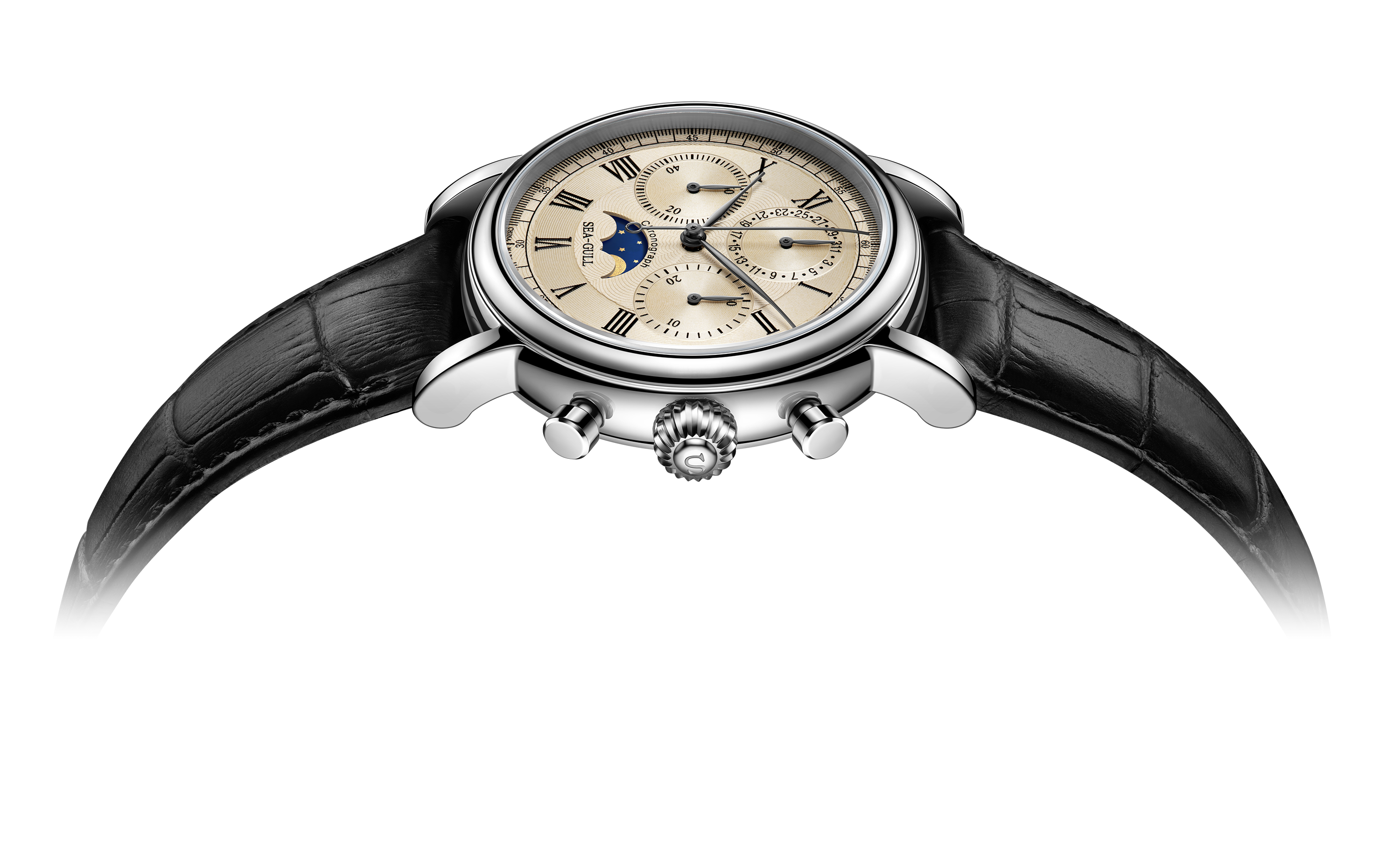 Master Series | Elegant Moon Phase Calendar Chronograph